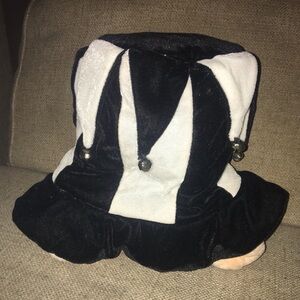 *SOLD*FREE WITH PURCHASE*Black and White Jester Hat